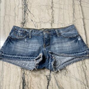 Lucky Brand Blue Jean Shorts Distressed Style